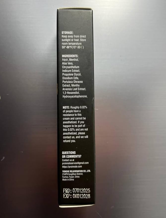 Numbing Cream - Max Strength Deep Painless Numbing Cream for Piercing, Waxing, 10% Highest Purity Numb Ingredient with Menthol, Emu Oil and Arnica 3Pcs(3x10g)