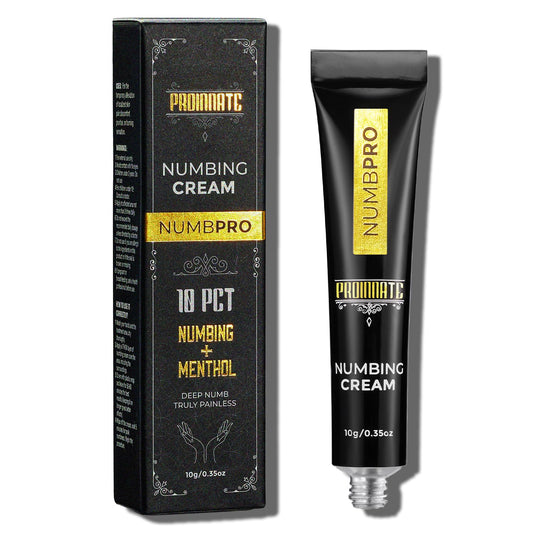 Numbing Cream - Max Strength Deep Painless Numbing Cream for Piercing, Waxing, 10% Highest Purity Numb Ingredient with Menthol, Emu Oil and Arnica 2Pcs(2x10g)