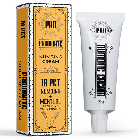 Proinnate Numbing Cream Painless Tattoo: Max Strength Deep Painless Tattoo Numbing Cream for Piercing, Tattoos, Waxing, Numb Ingredient with Menthol, Emu Oil and Arnica 1 Pcs(1x30g)