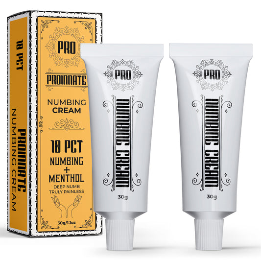 Proinnate Numbing Cream Painless Tattoo: Max Strength Deep Painless Tattoo Numbing Cream for Piercing, Tattoos, Waxing, Numb Ingredient with Menthol, Emu Oil and Arnica 2Pcs(2x30g)