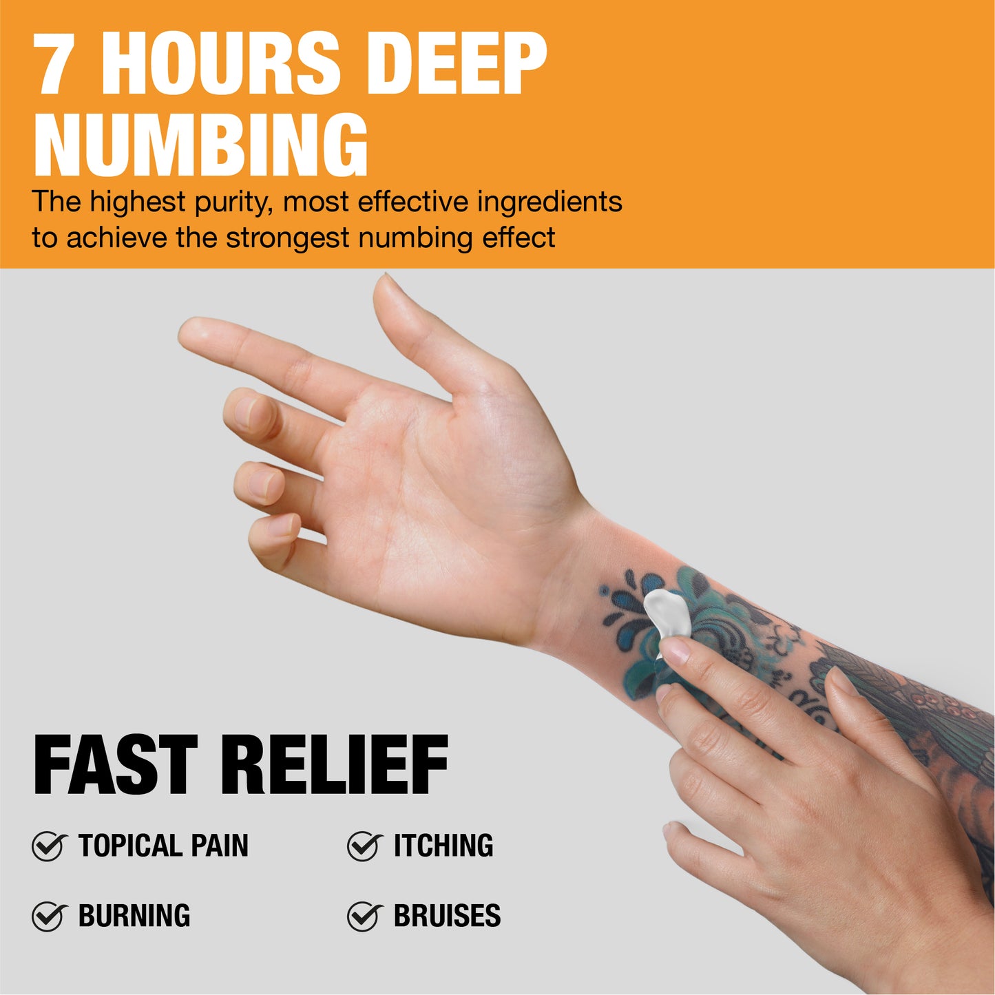 Proinnate Numbing Cream Painless Tattoo: Max Strength Deep Painless Tattoo Numbing Cream for Piercing, Tattoos, Waxing, Numb Ingredient with Menthol, Emu Oil and Arnica 1 Pcs(1x30g)