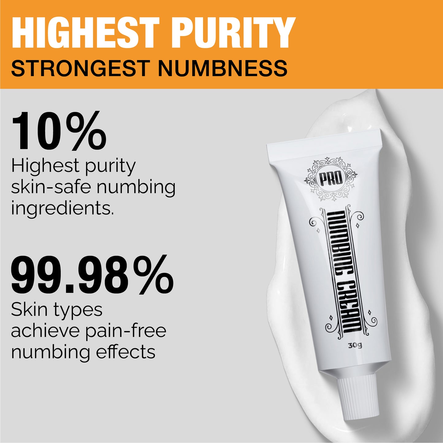 Proinnate Numbing Cream Painless Tattoo: Max Strength Deep Painless Tattoo Numbing Cream for Piercing, Tattoos, Waxing, Numb Ingredient with Menthol, Emu Oil and Arnica 1 Pcs(1x30g)