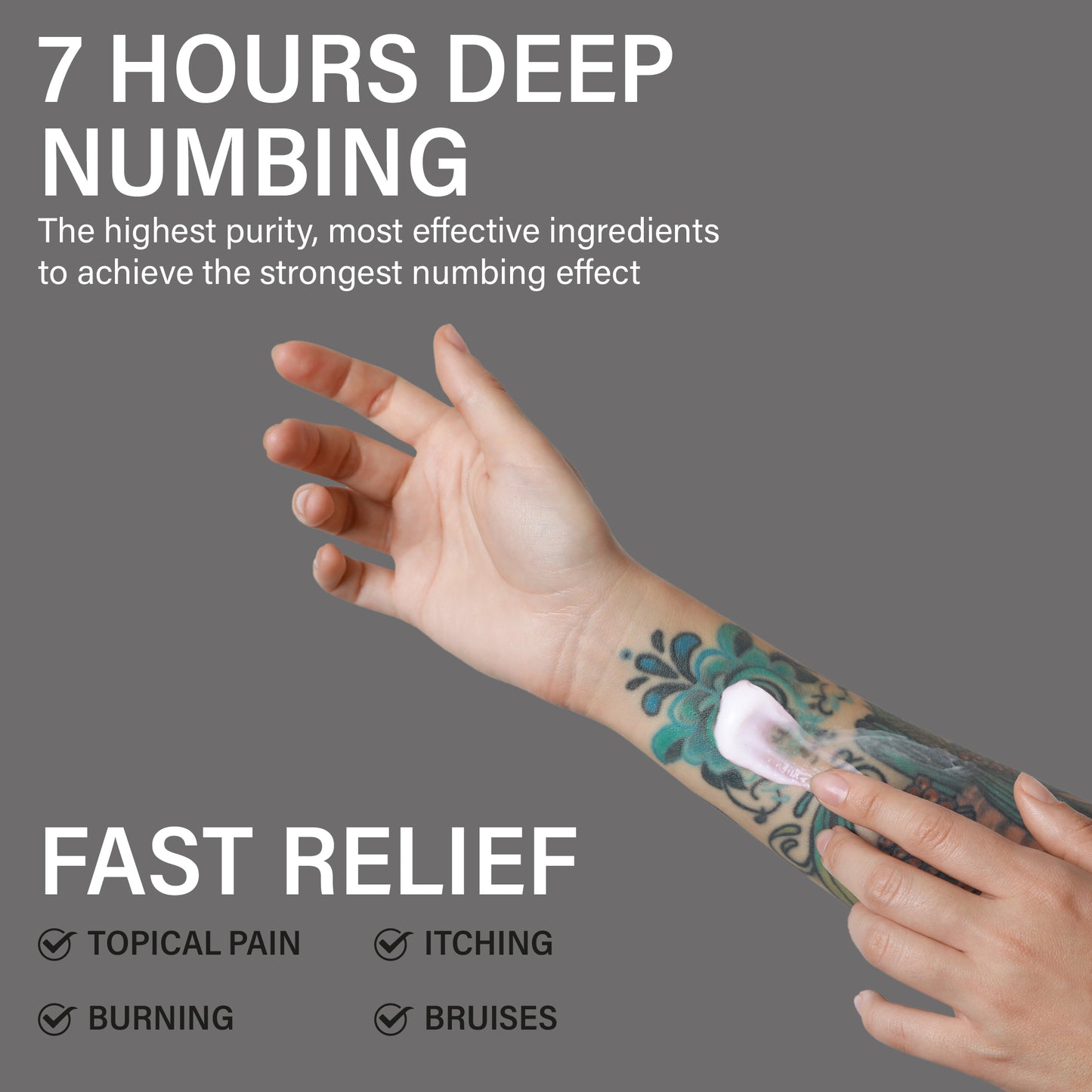 Numbing Cream Painless Tattoo - Max Strength Deep Painless Tattoo Numbing Cream for Piercing, Tattoos, Waxing, 10% Highest Purity Numb Ingredient with Menthol, Emu Oil and Arnica 4Pcs(4x10g)