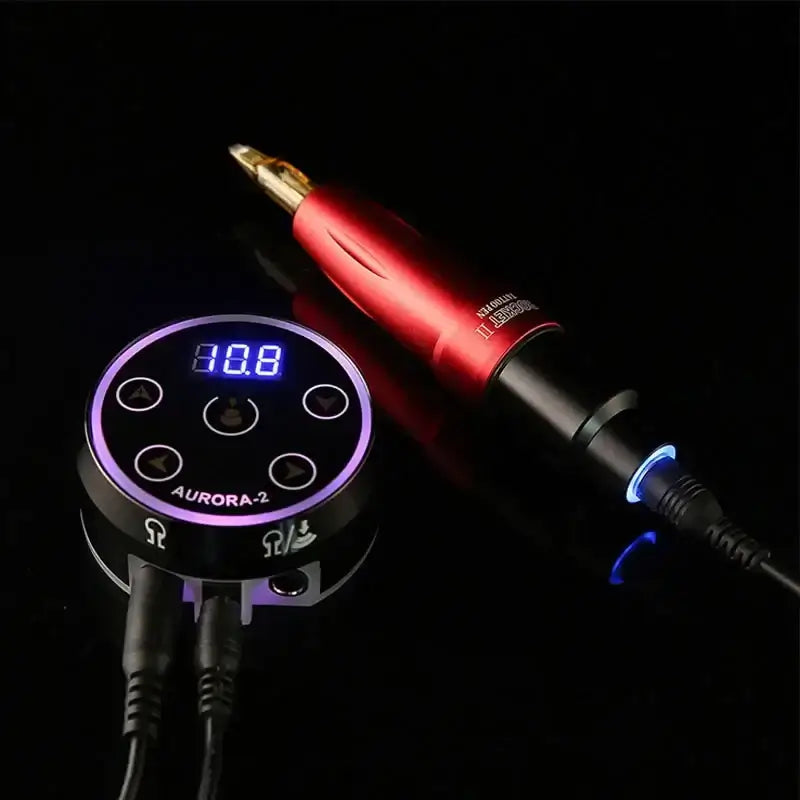 Professional Rocket II Tattoo Pen Rotary Pen Gun With Light Powerful Japan Motor Tattoo Pen for Linner & Shader Tattoo Machine