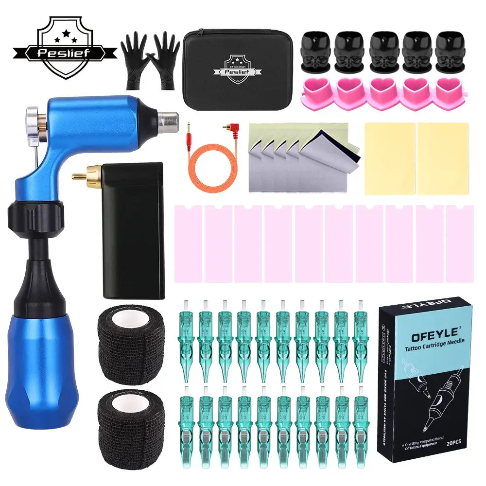 4 Color Kits Tattoo Cartridge Needles Gun Shader Liner Electric Rca  Body Painting Supplies Rotary Tattoo Machines