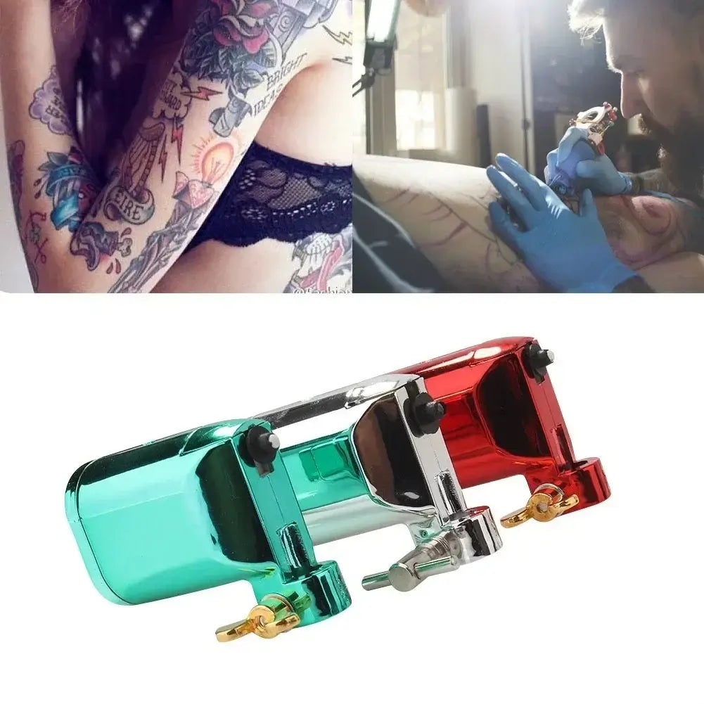 Professional Zinc Alloy Electric Motor Rotary Tattoo Machine Low Noise Lightweight Tattoo Gun Liner Shader Body Art Supplies