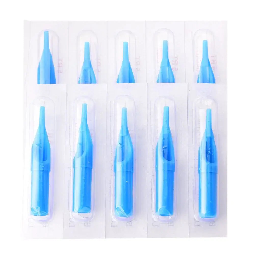 Mixed Sterile 5/9R Tattoo Nozzle  Tattoo Blue Machine Tip Needle Kit Plastic Tattoo Tube Cup Body Art Supplies Tattoo Tips