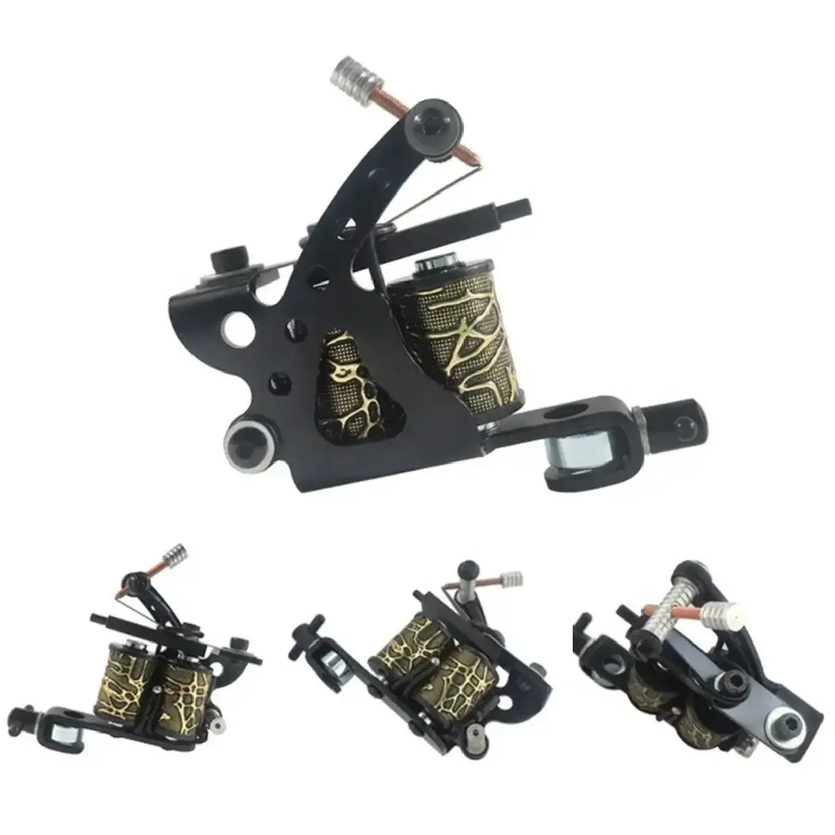 Complete Coil Tattoo Machine Kits Tattoo Gun Set with Power Supply Grip Body Art Tools Permanent Makeup Tattoo Set for Beginner