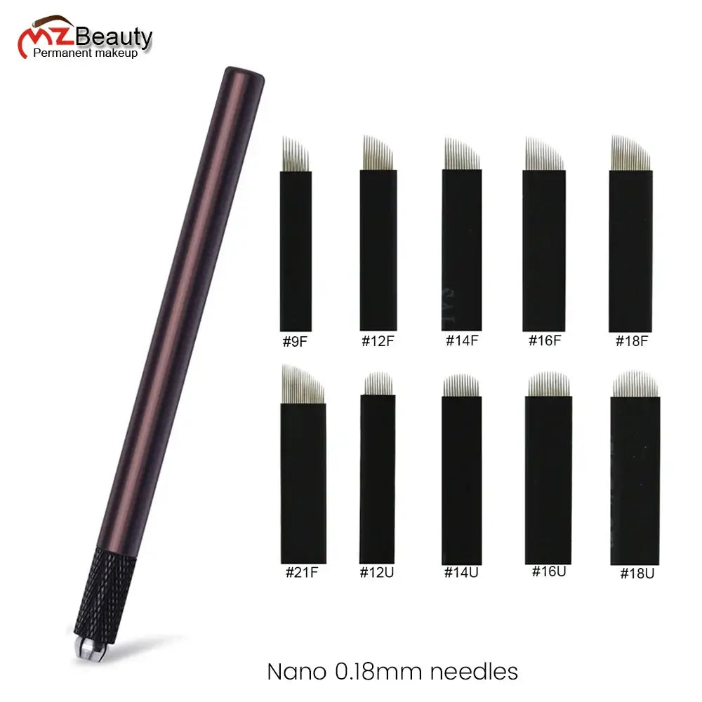 Extremely Thin 0.18MM Nano Blades Microblading Needles Pen Sets Permanent Makeup Eyebrow Tattoo Microblade Embroidery Nanoneedle