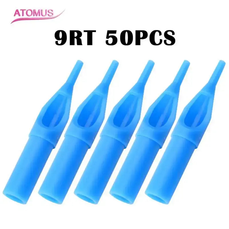 Mixed Sterile 5/9R Tattoo Nozzle  Tattoo Blue Machine Tip Needle Kit Plastic Tattoo Tube Cup Body Art Supplies Tattoo Tips